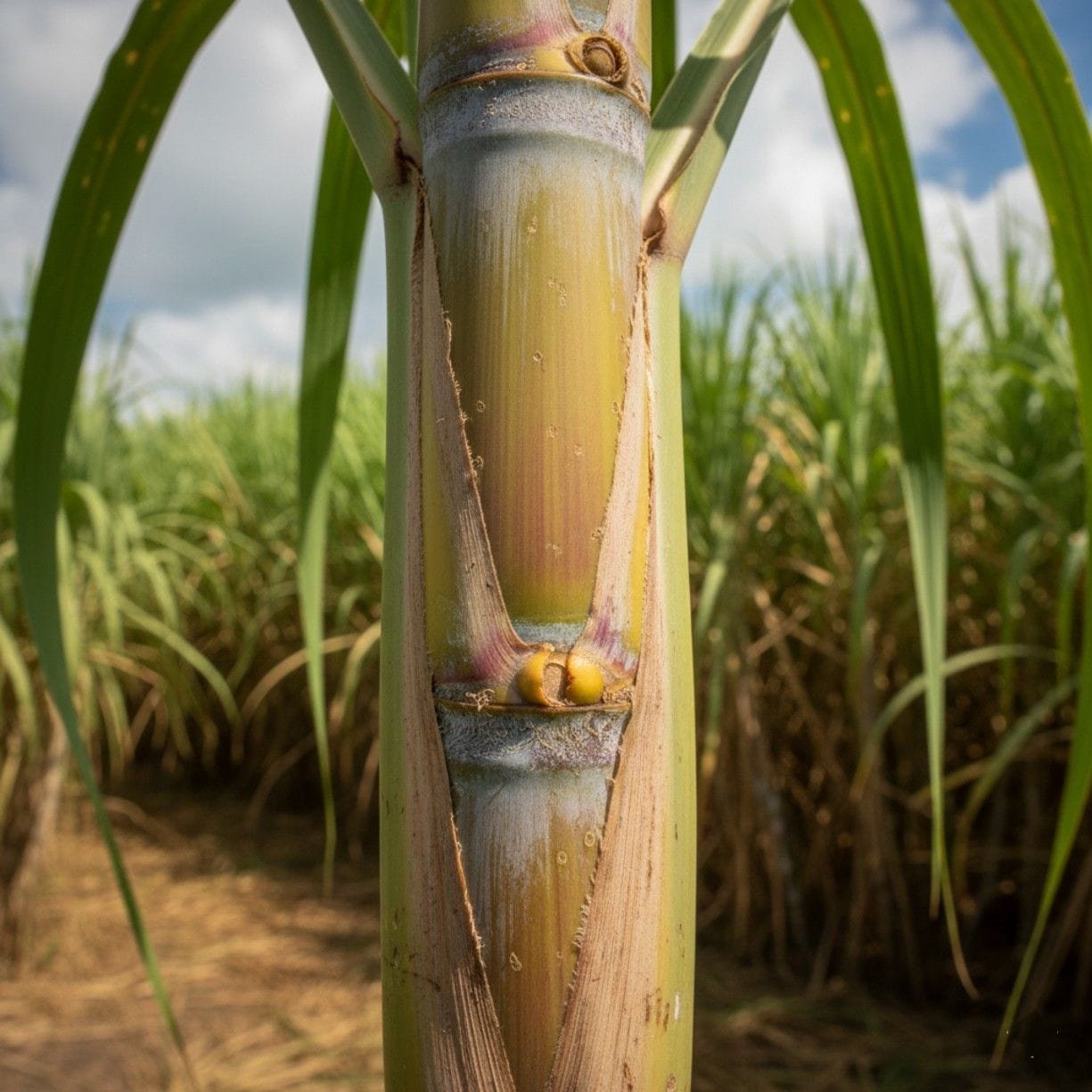 Un campo di canna da zucchero dominicano