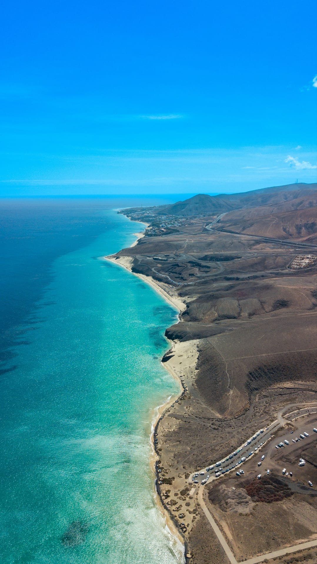 La spiaggia di Sotavento vista dal drone
