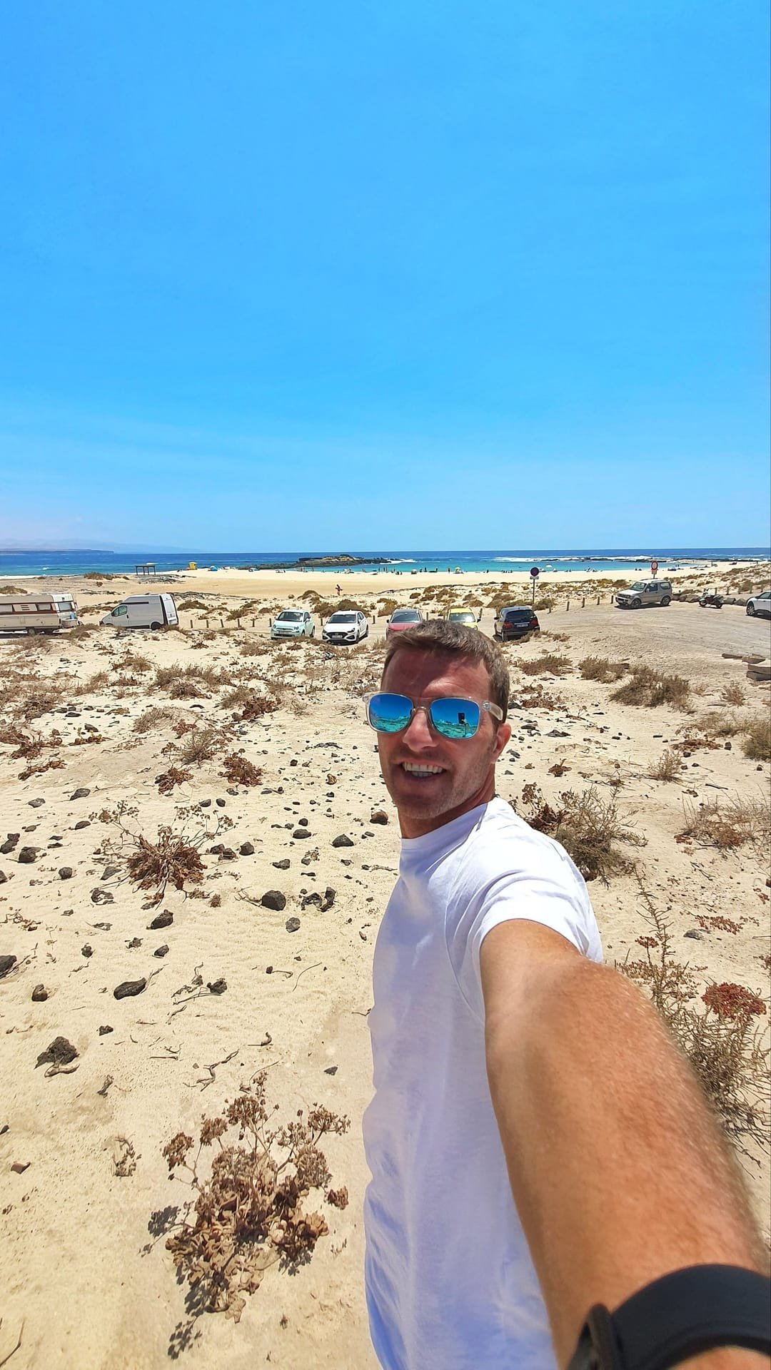 Vista dal drone sulla costa nord di Fuerteventura
