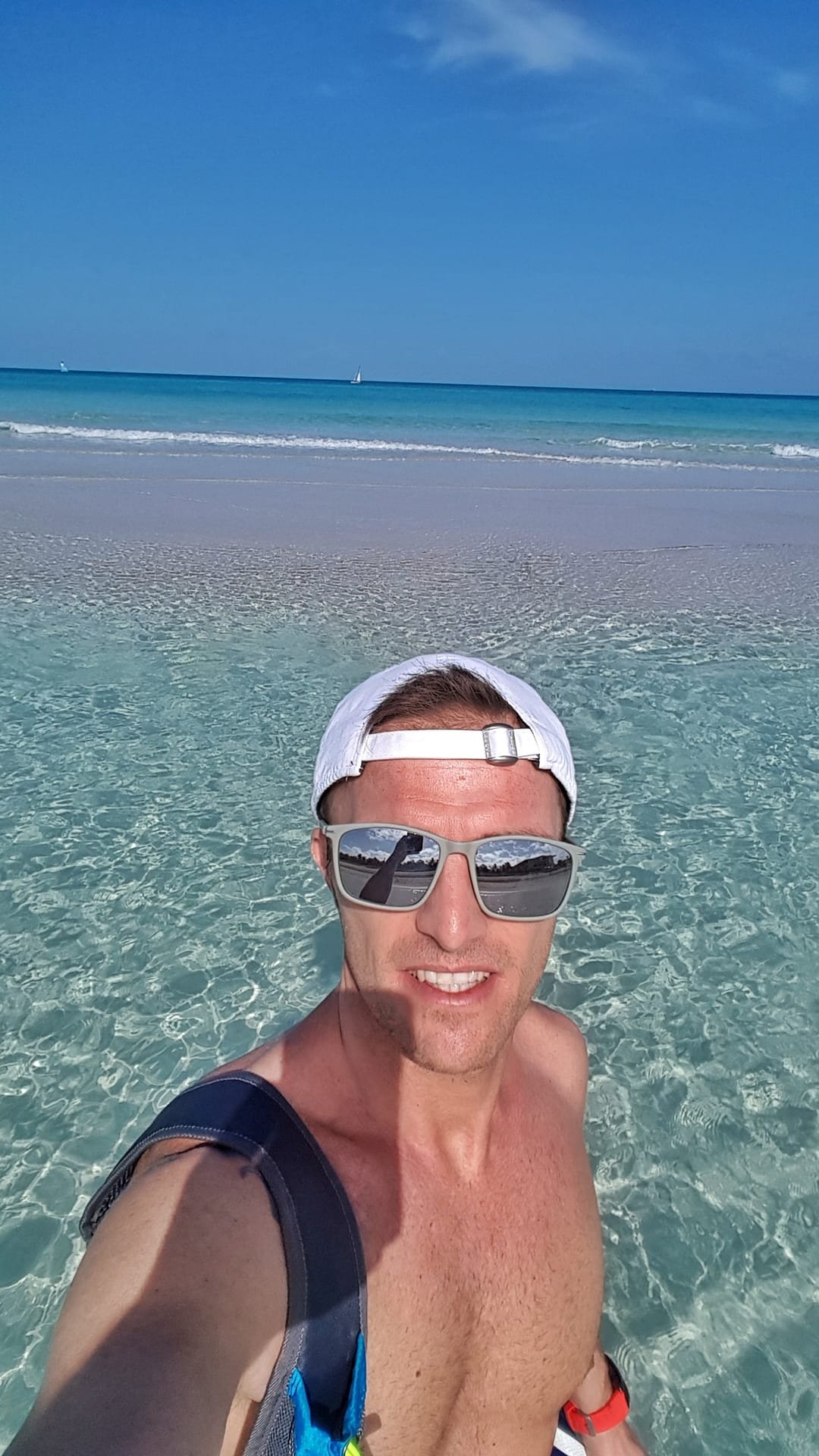 Il primo bagno in mare a Cuba