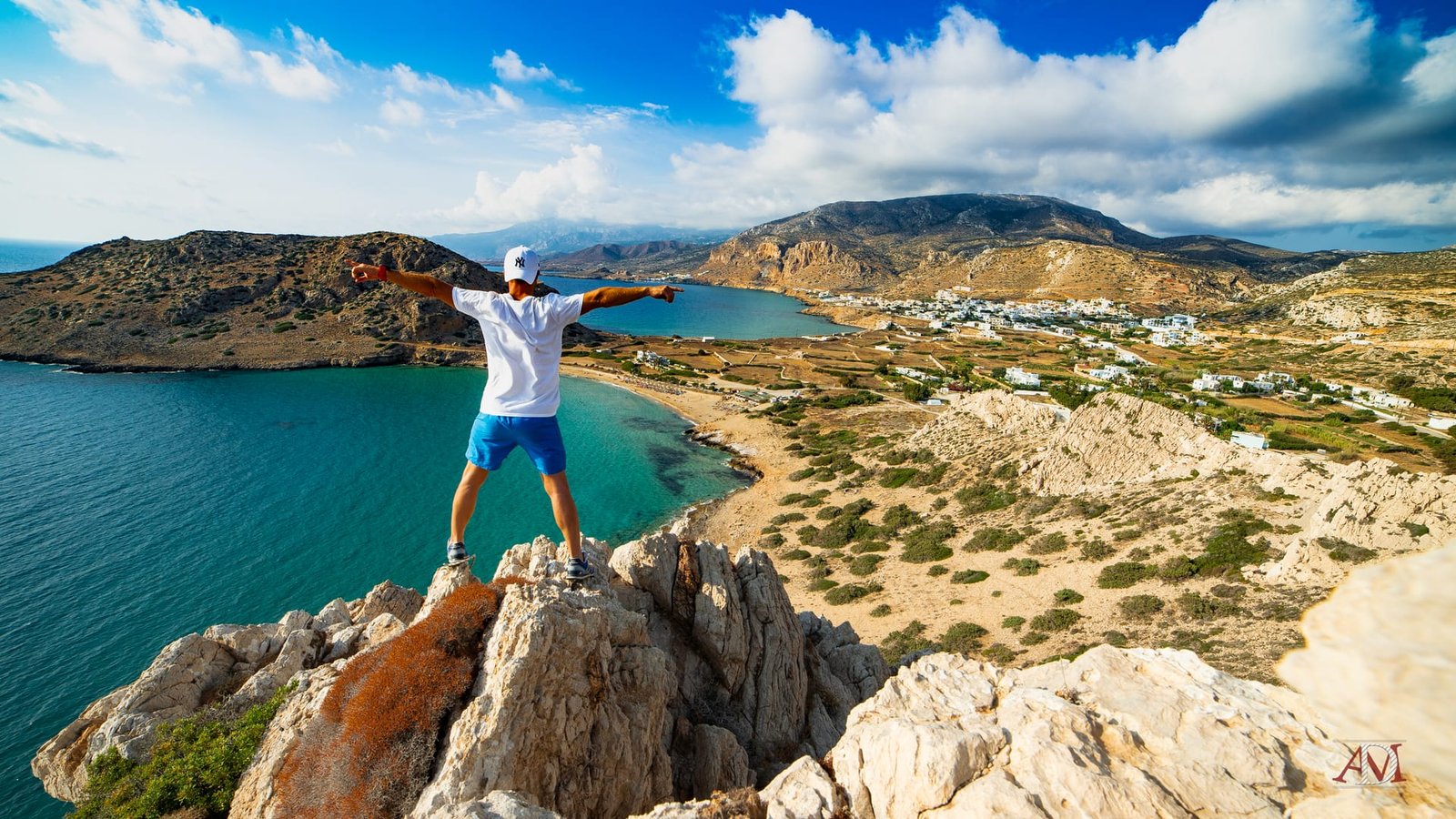 Veduta dall'alto di Karpathos