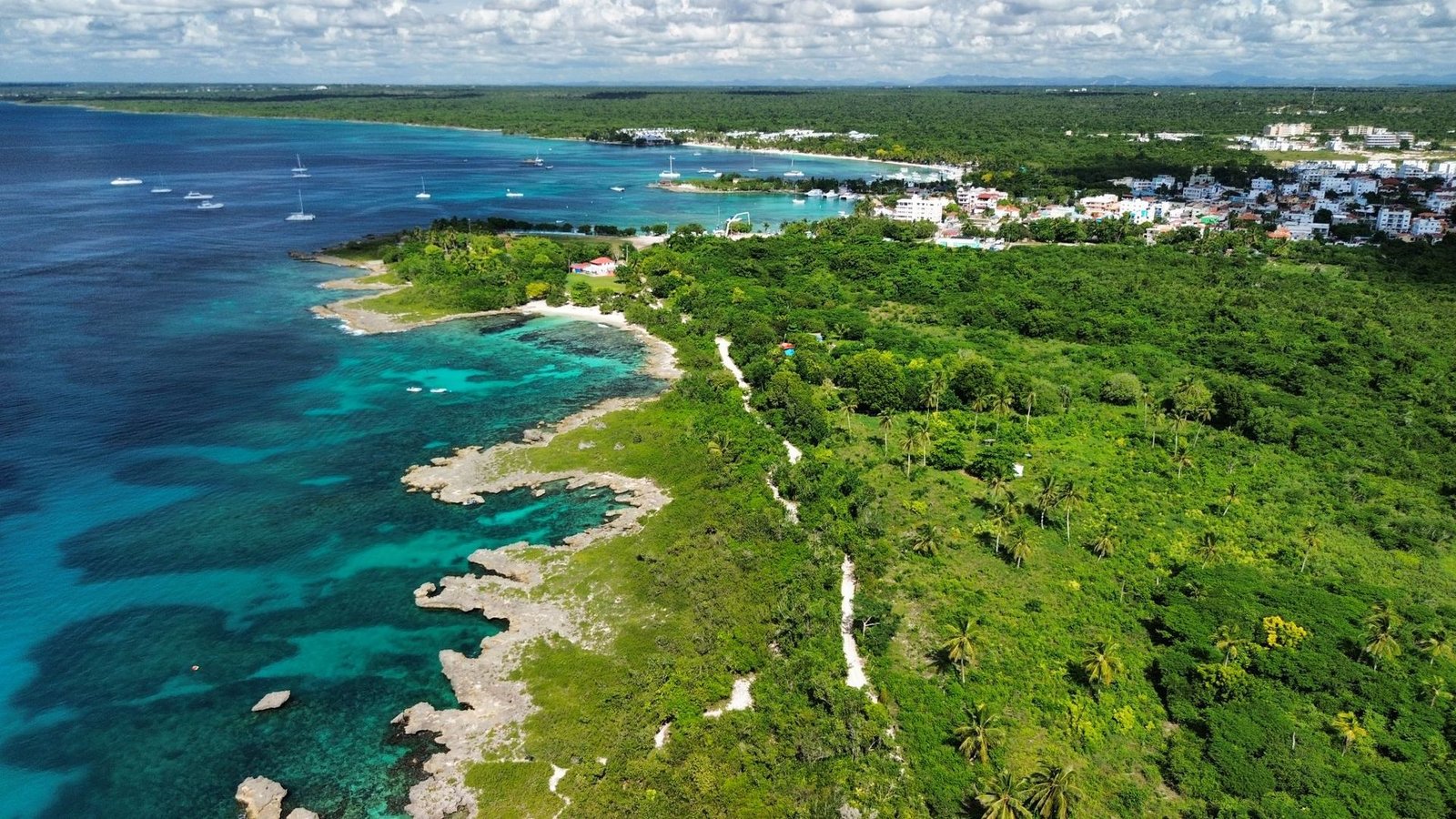 Vista panoramica di Bayahibe e le sue spiagge