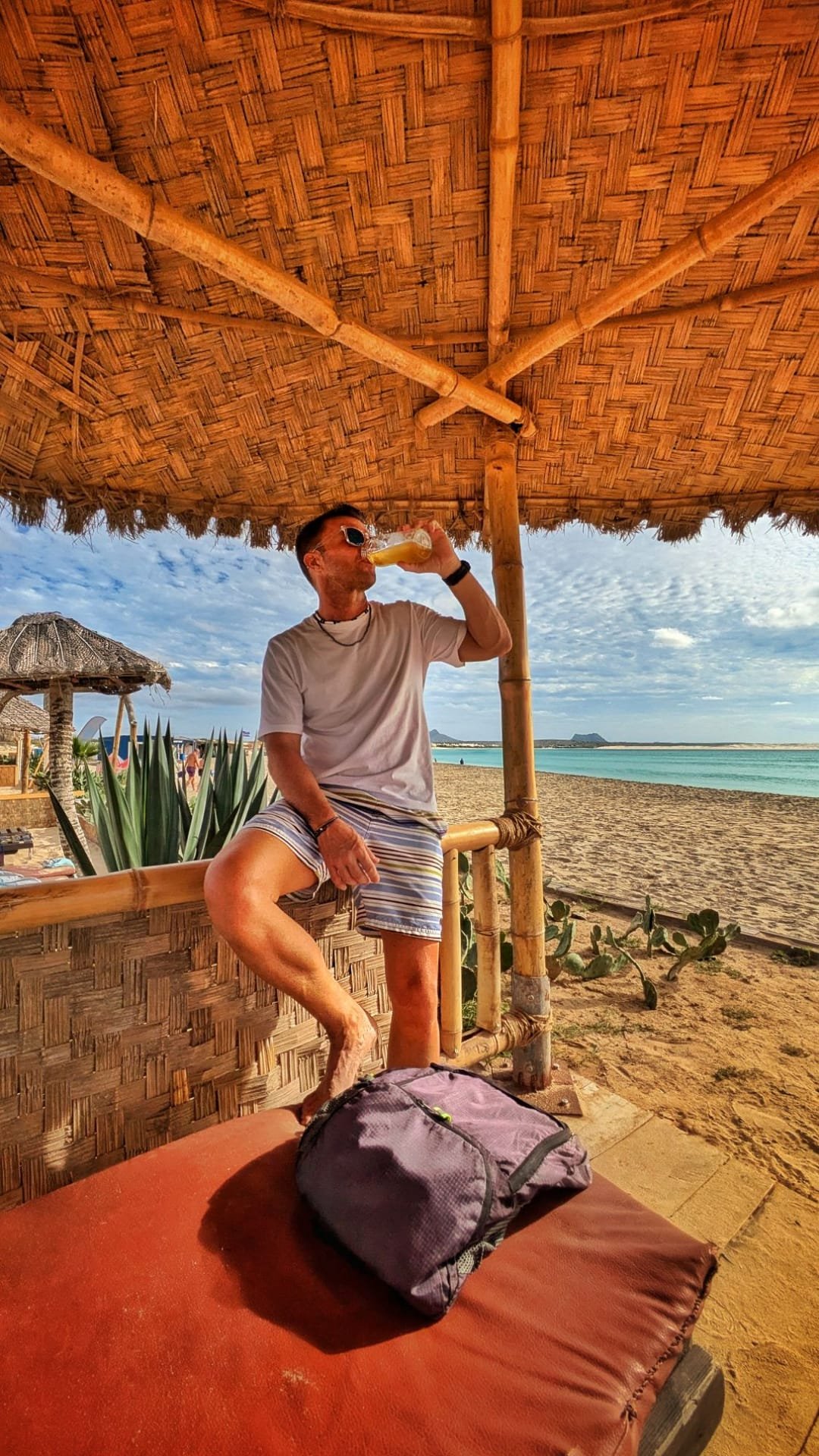 Un momento di relax sulla spiaggia