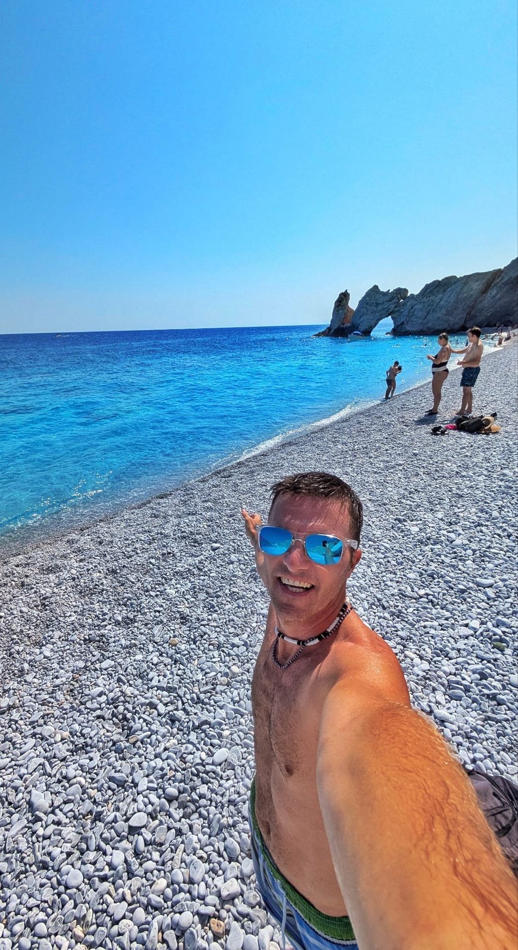 La spiaggia di Lalaria vista dal mare, Skiathos