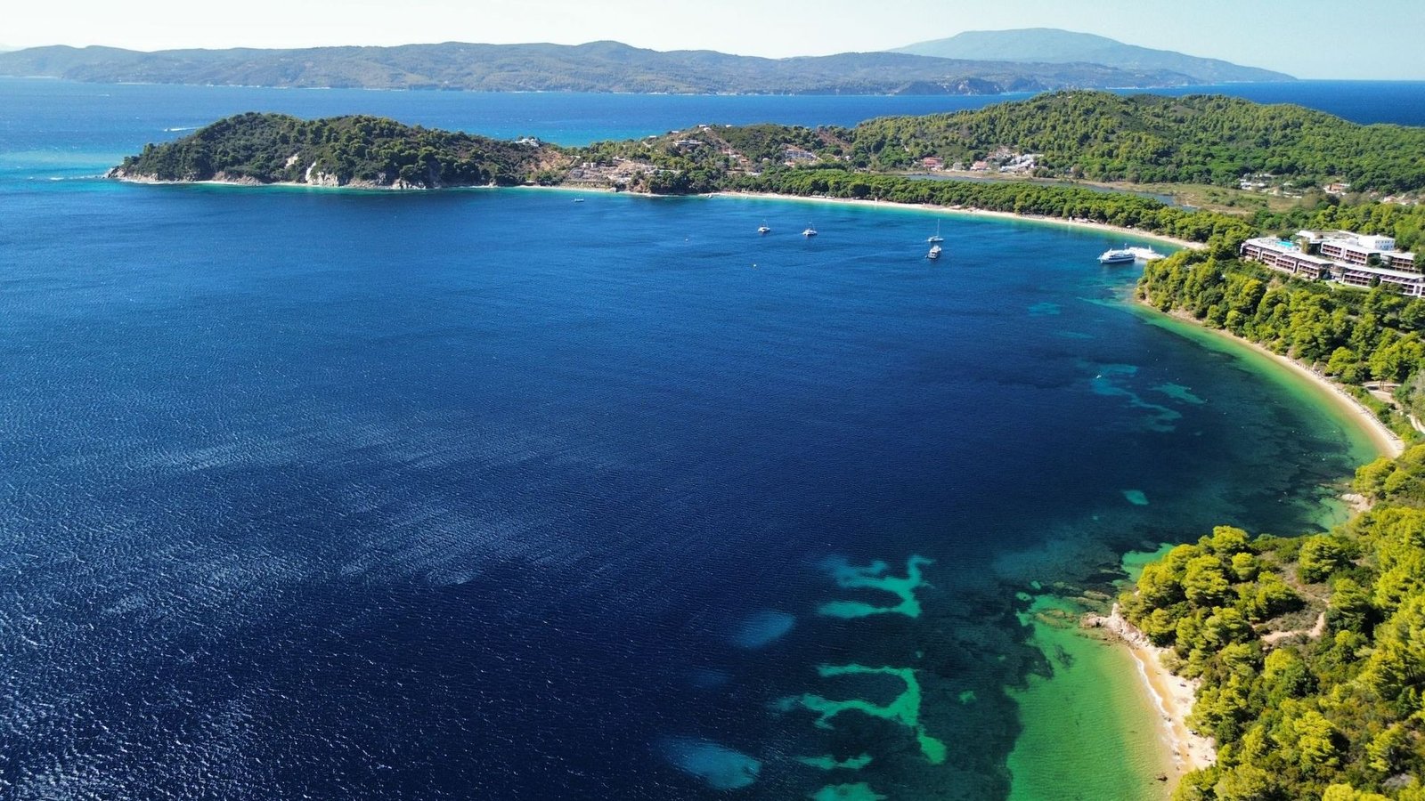 Vista su  Koukounaries Beach