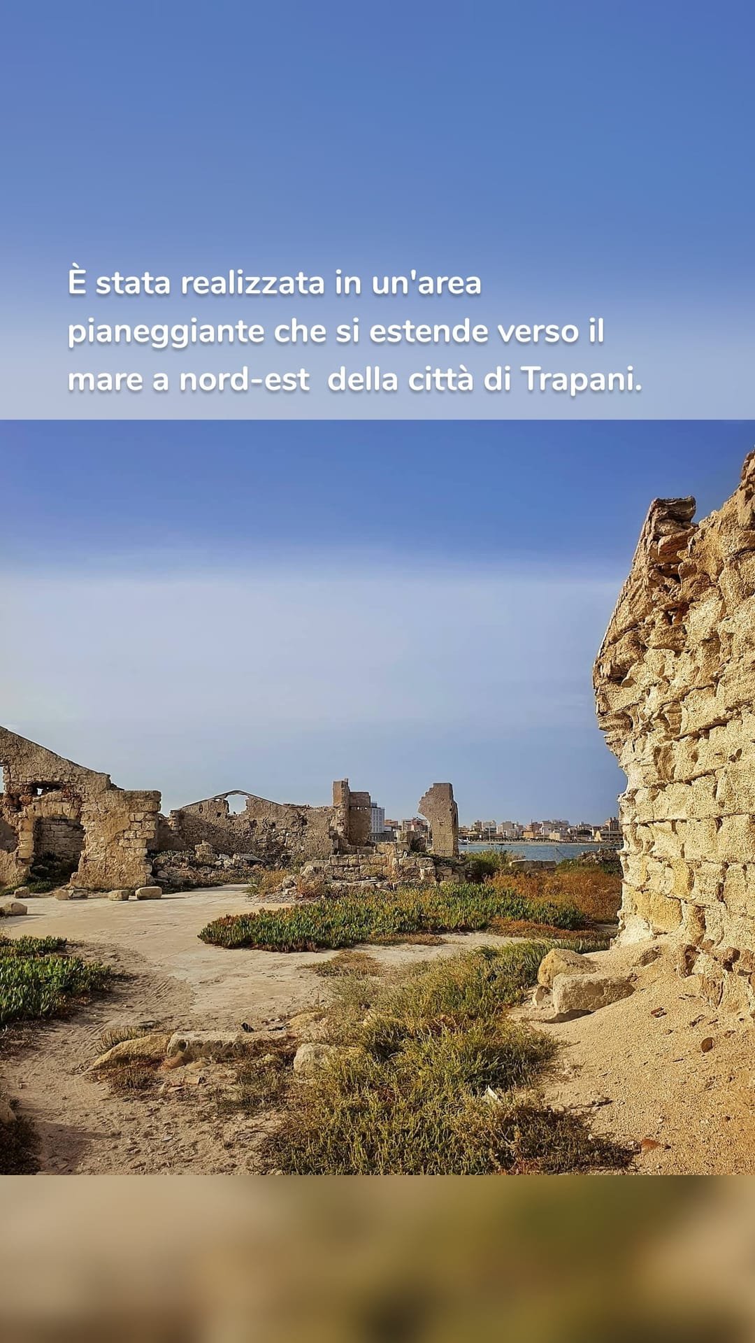 Area pianeggiante della Tonnara Punta Tipa verso il mare