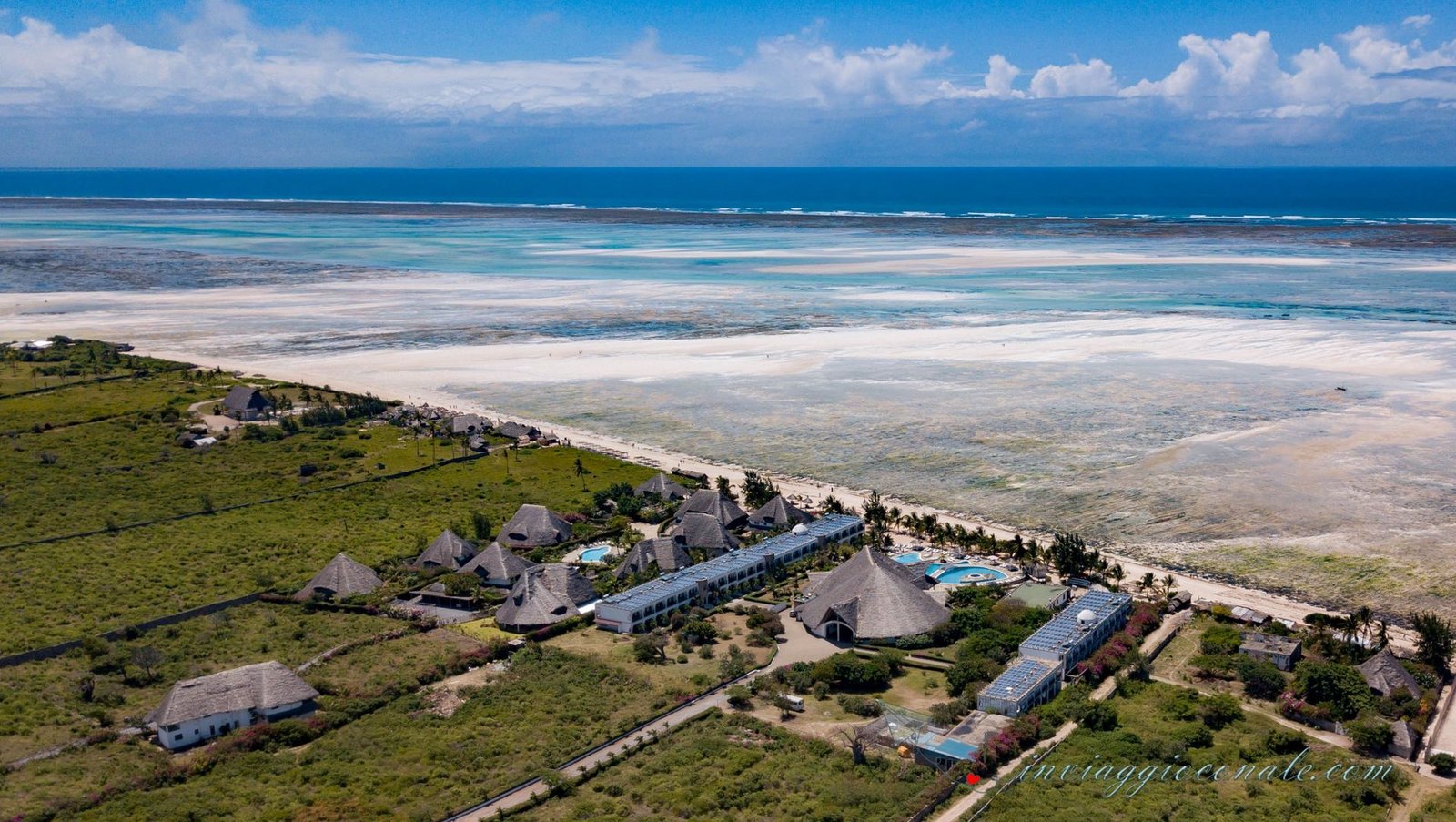 Vista aerea del resort Twiga Beach in Kenya
