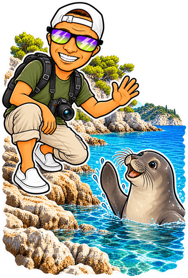 Ale che saluta una foca monaca